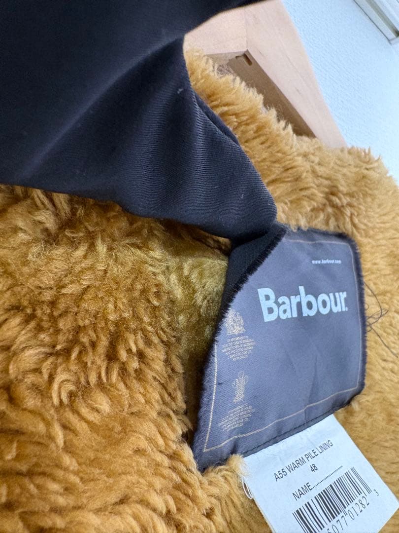 Barbour バブアー ボアライナー ベスト 茶 48 オーバーサイズ