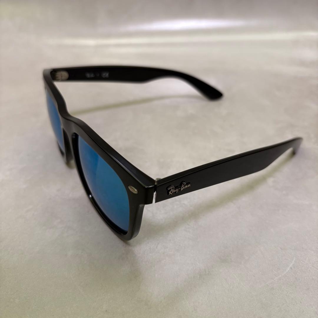 美品　Ray-Ban ブルーレンズ サングラス　ウェイファーラー　ブラック