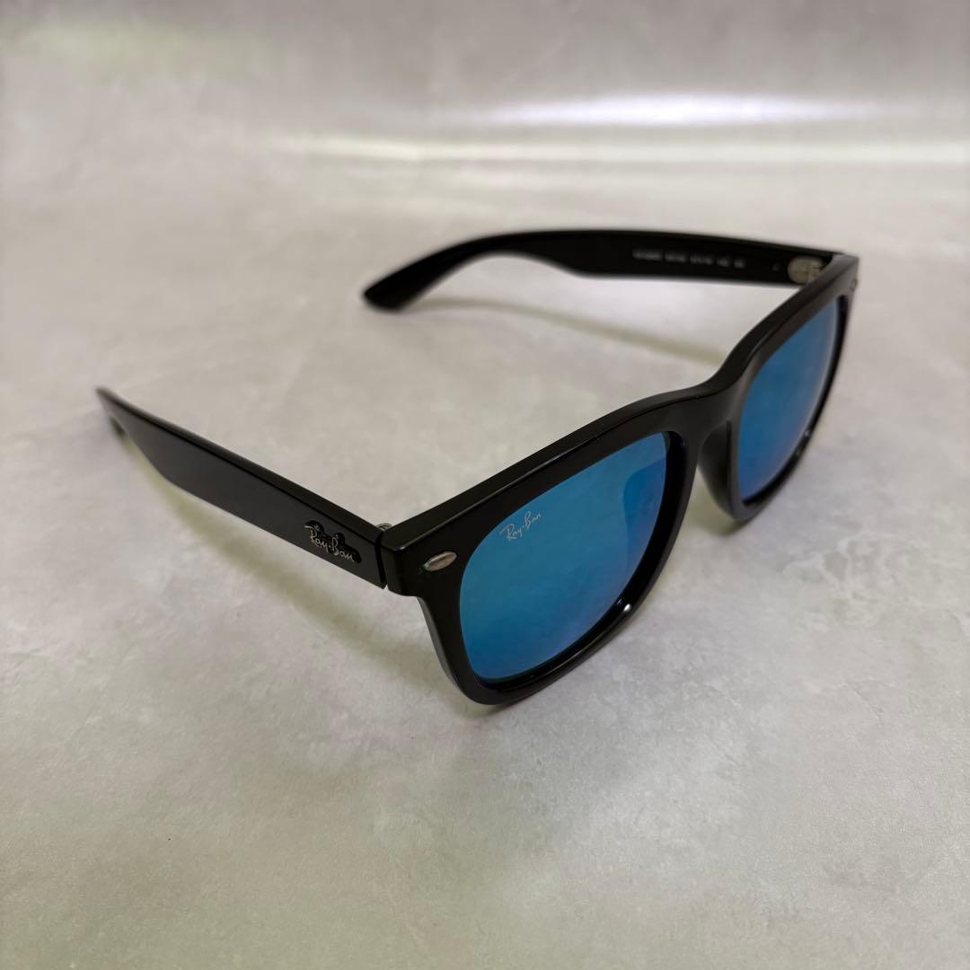 美品　Ray-Ban ブルーレンズ サングラス　ウェイファーラー　ブラック