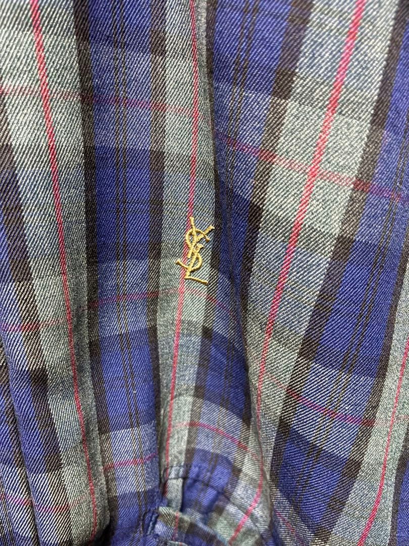 Yves Saint Laurent ボンバージャケットリバーシブル チェック柄