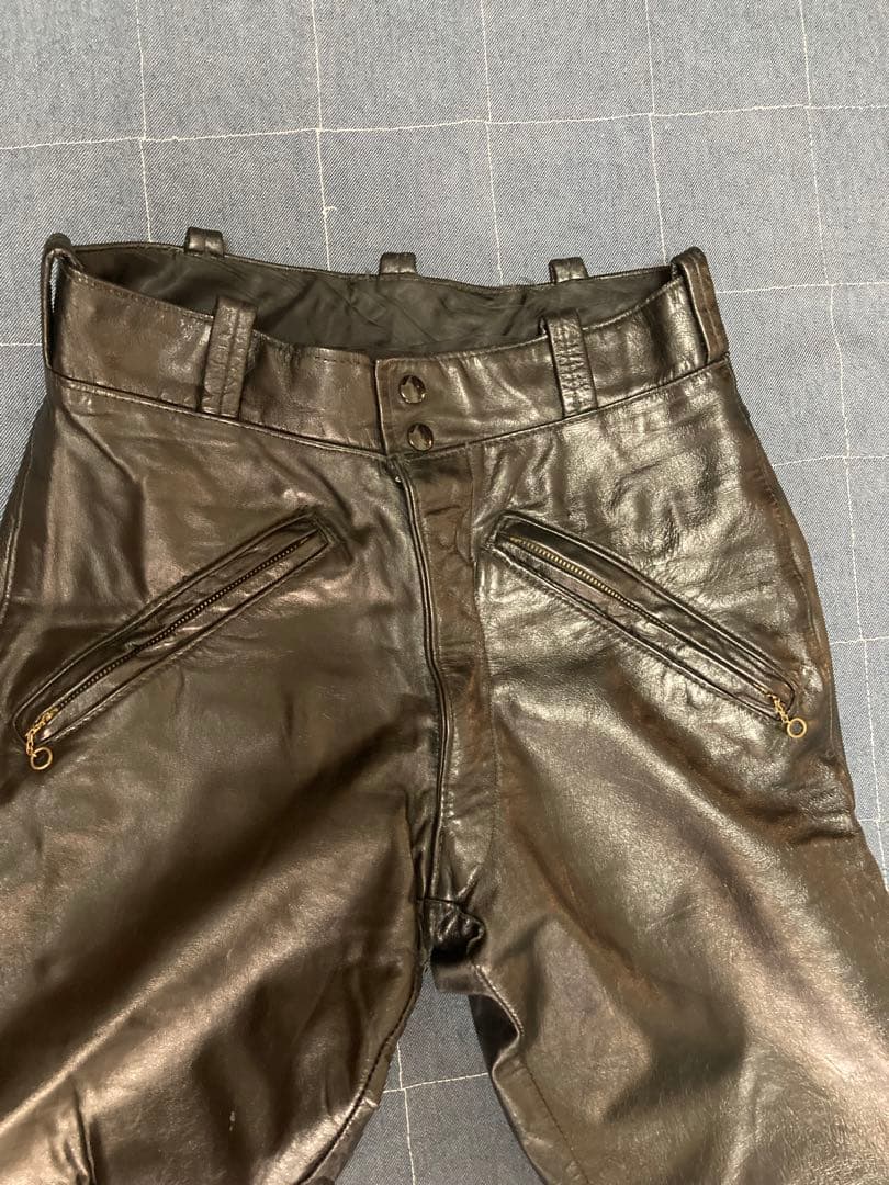 美品！キャルレザー　cal leather ビンテージレザーパンツ