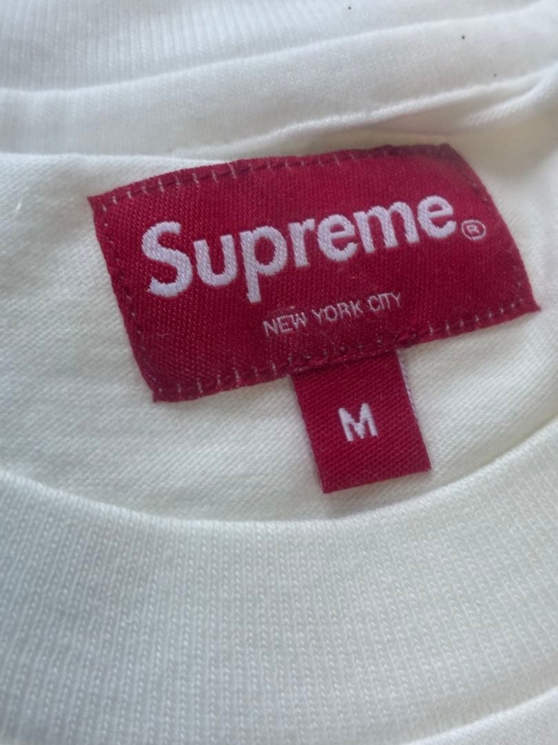 【新品未使用】SupremeSmall Script Tee白 Mサイズ刺繍ロゴ