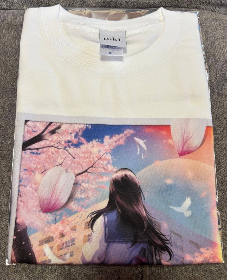【新品】tuki. サクラキミワタシTシャツ(XLサイズ)