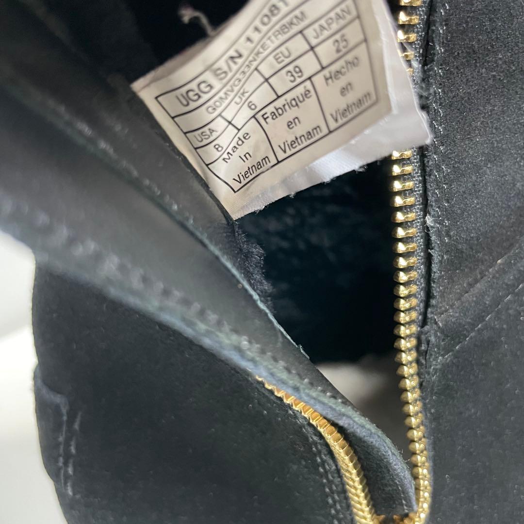 h*︎様 UGG ブラックムートンブーツ サイドファスナー付き
