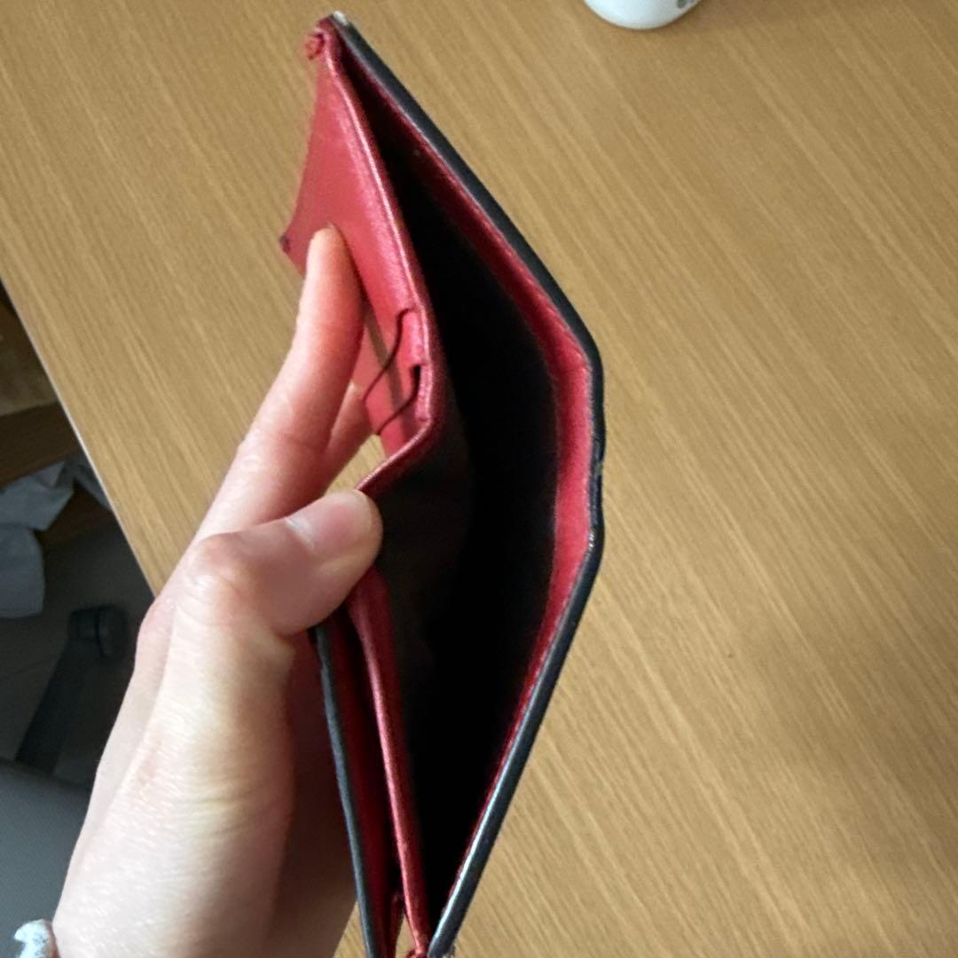GGパターン チェリー装飾 二つ折り財布