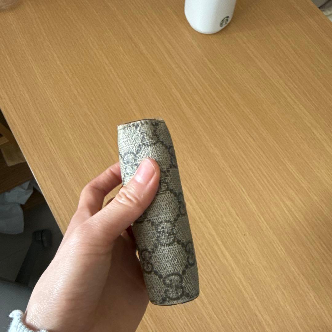 GGパターン チェリー装飾 二つ折り財布