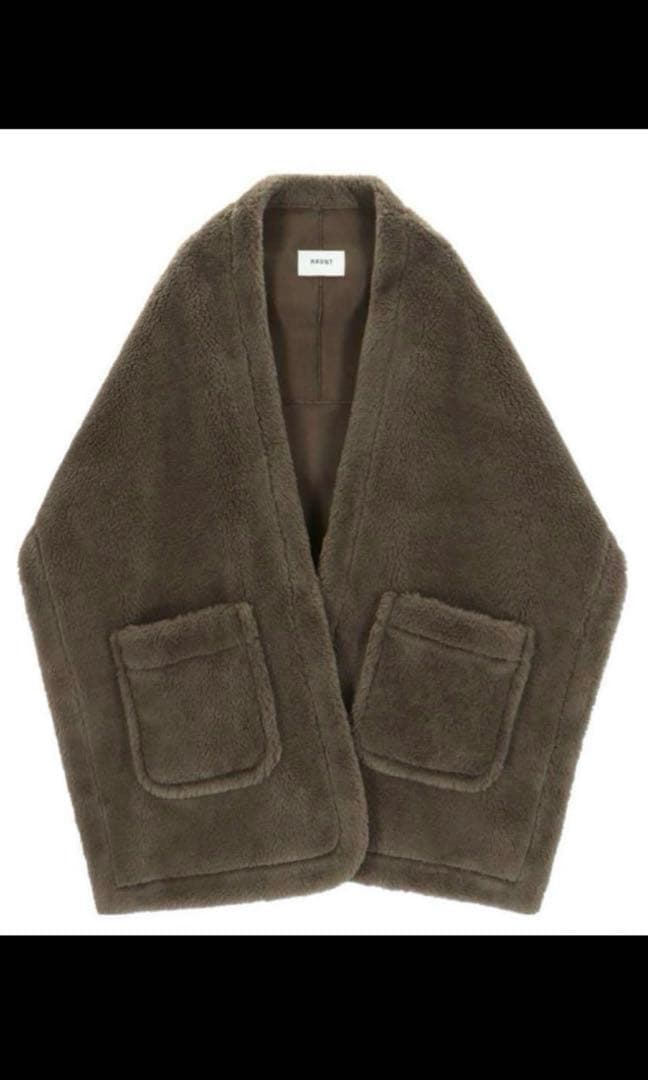 【新品】HAINT ハウント　ボアストール　ダークベージュ