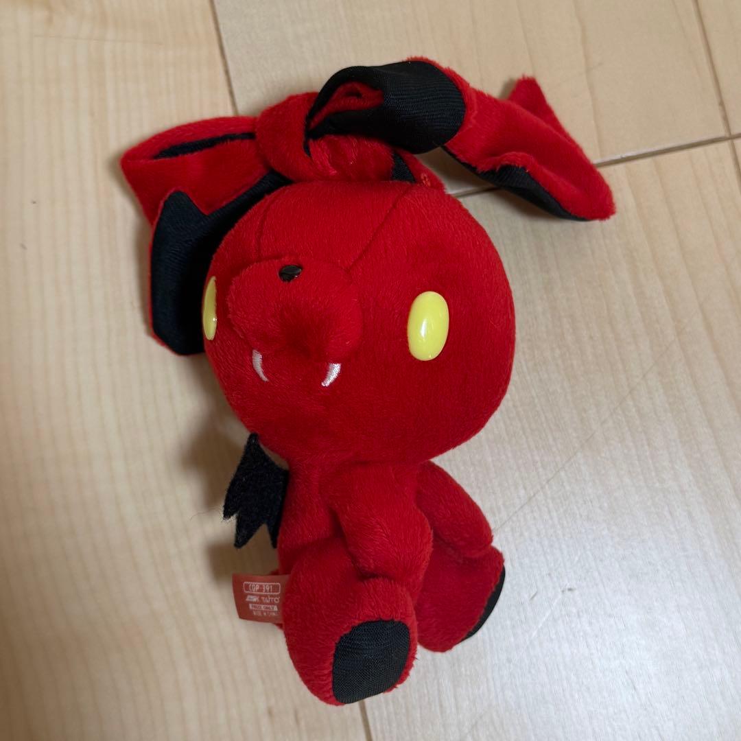 汎用うさぎ 悪魔型ぬいぐるみマスコット 黒 赤