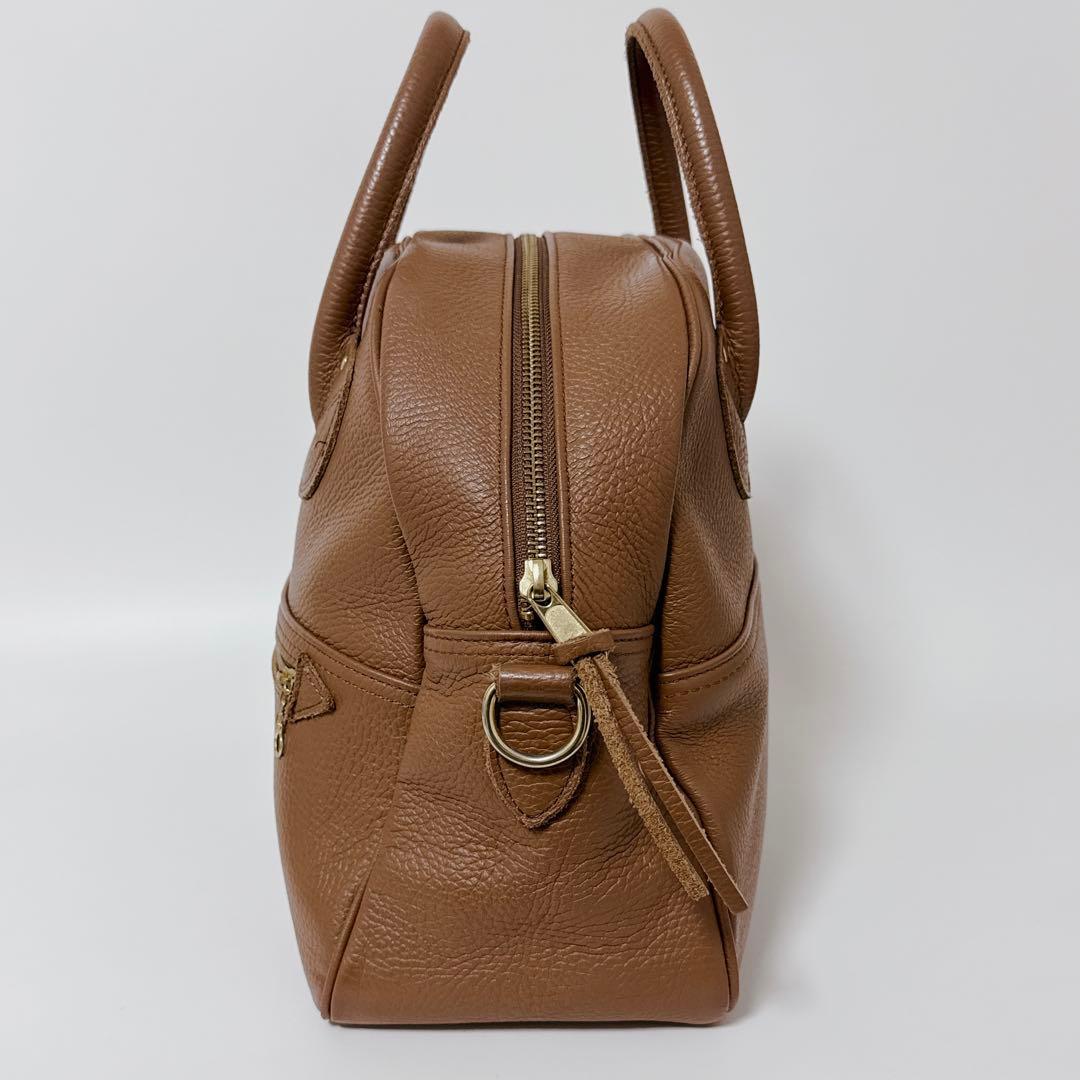 【24時間以内発送】ヤングアンドオルセン　キャメル　ボストンバッグ　ショルダー