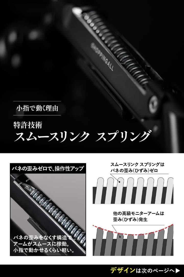 最高級操作感 SHOPPINGALL デュアルモニターアーム 17〜34インチ用