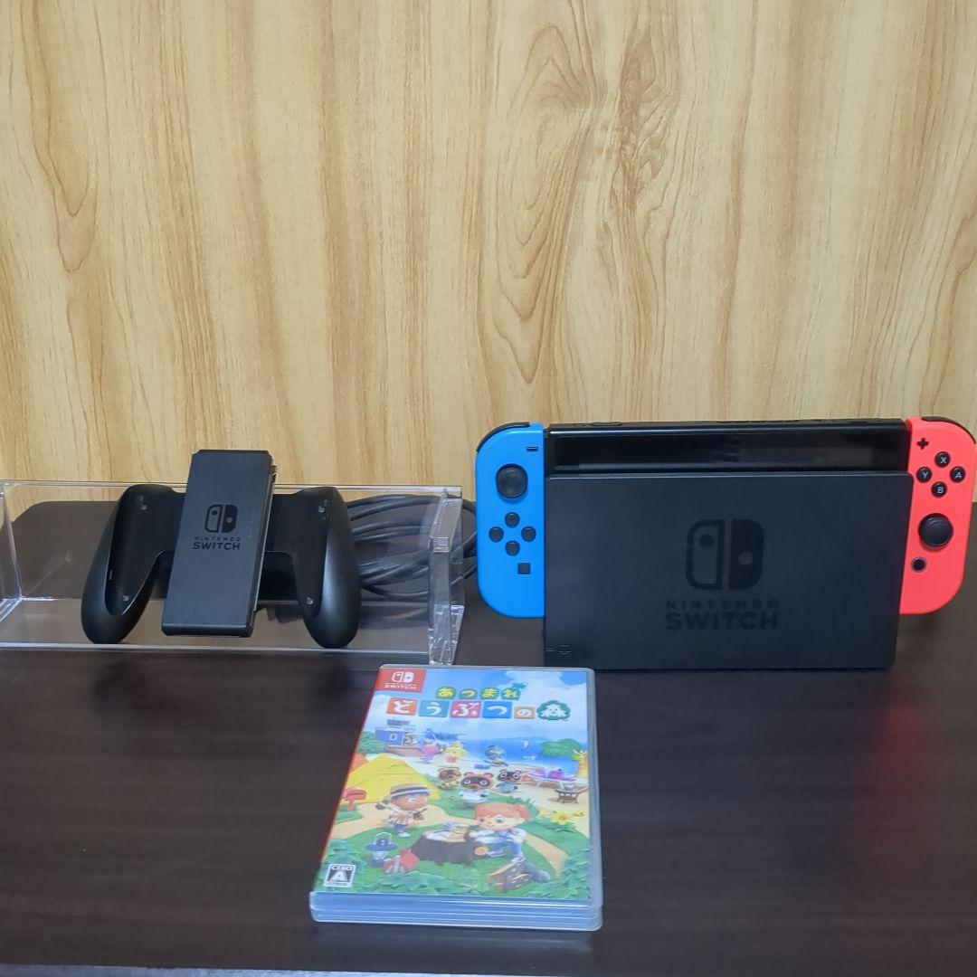 Nintendo Switch 青/赤 Joy-Con 本体 + どうぶつの森