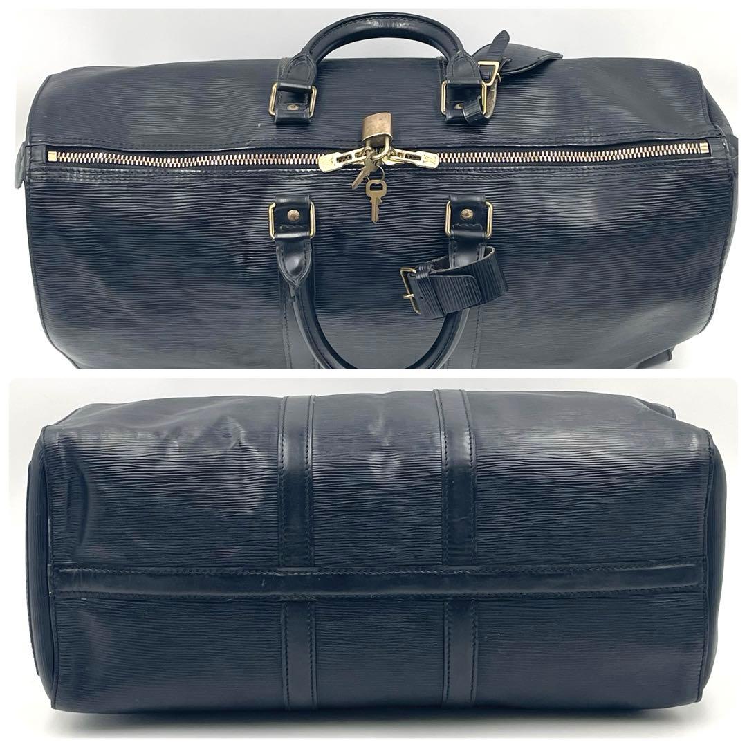 ルイヴィトン LV エピ キーポル45 ボストンバッグ ノワール 大容量メンズ
