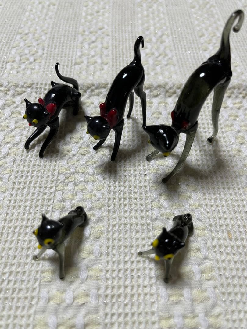 ガラスの置物。まとめ売り、動物セット。