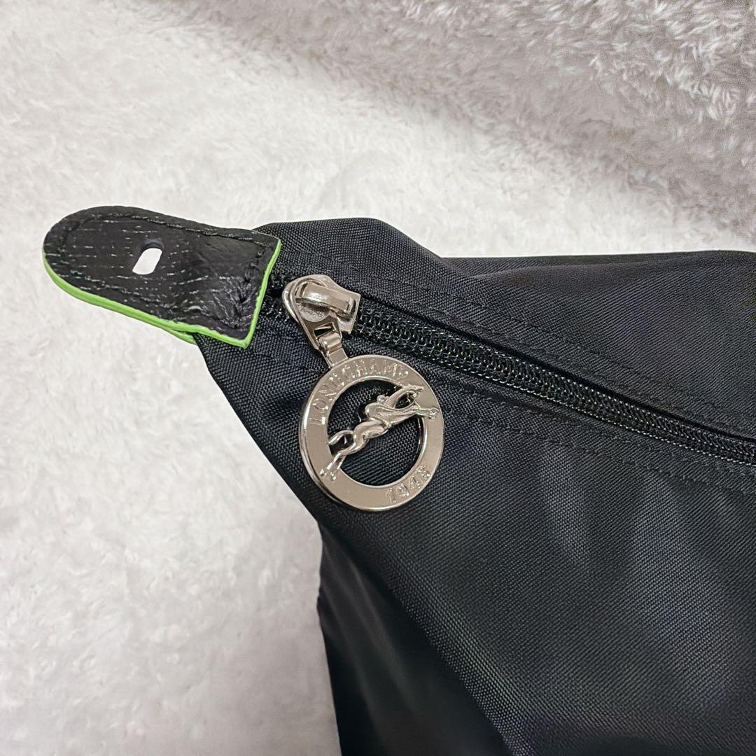 【未使用】LONGCHAMP ボストンバッグ ブラック グリーン1625 XL