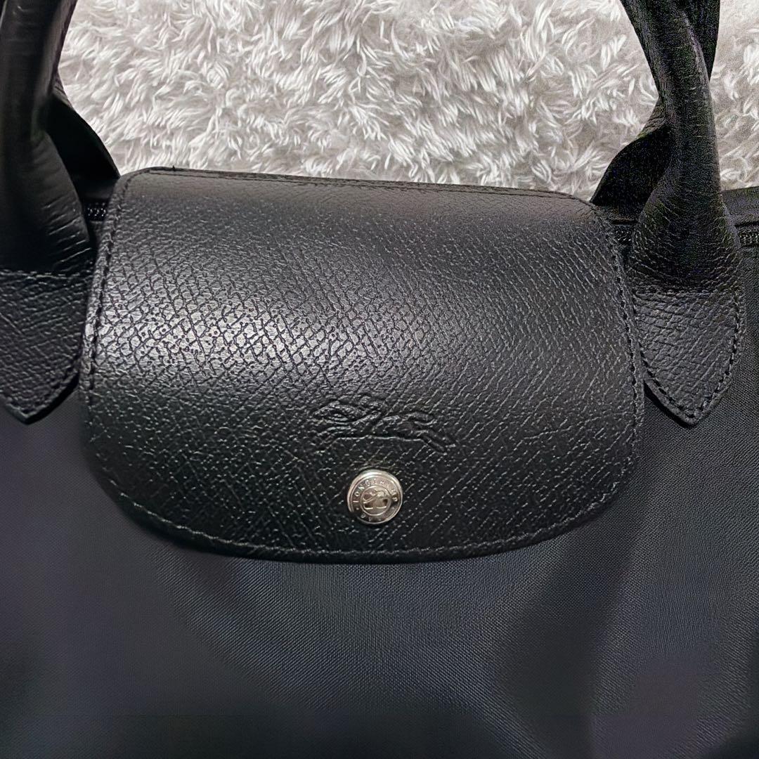 【未使用】LONGCHAMP ボストンバッグ ブラック グリーン1625 XL