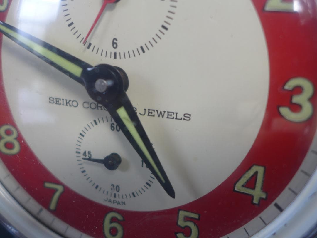 時代物【可動品】SEIKO セイコー ゼンマイ機械式 　置時計　2JEWELS