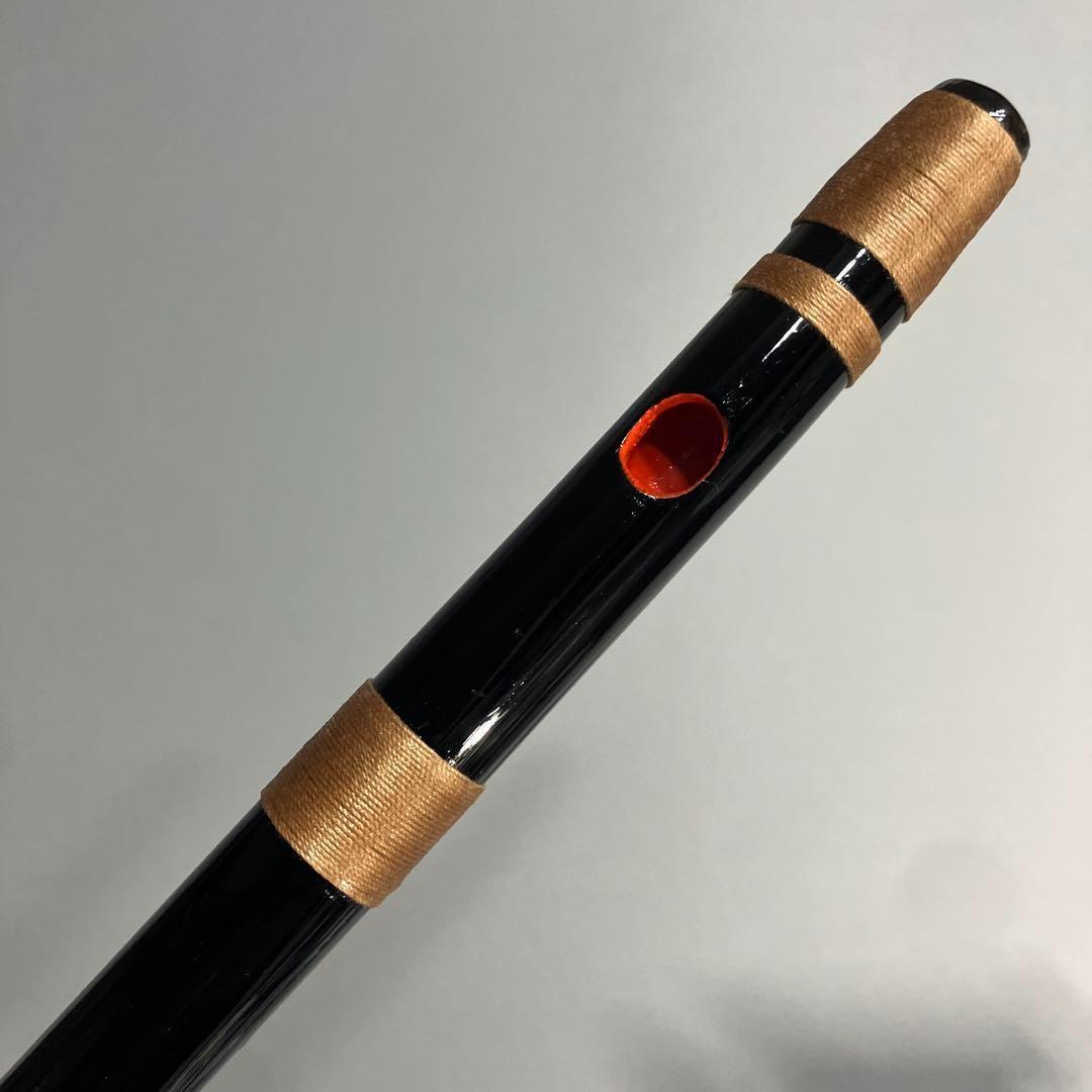 篠笛七本調子 B菅　ドレミ調　MR7-89 天地糸巻西洋音階 竹笛 和楽器 黒塗