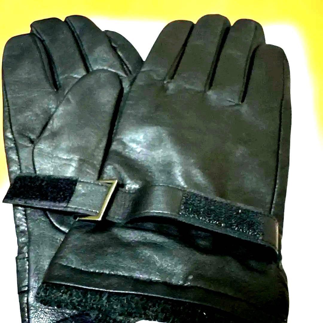 【新品未使用】カルバンクライン レザー手袋 メンズ   黒