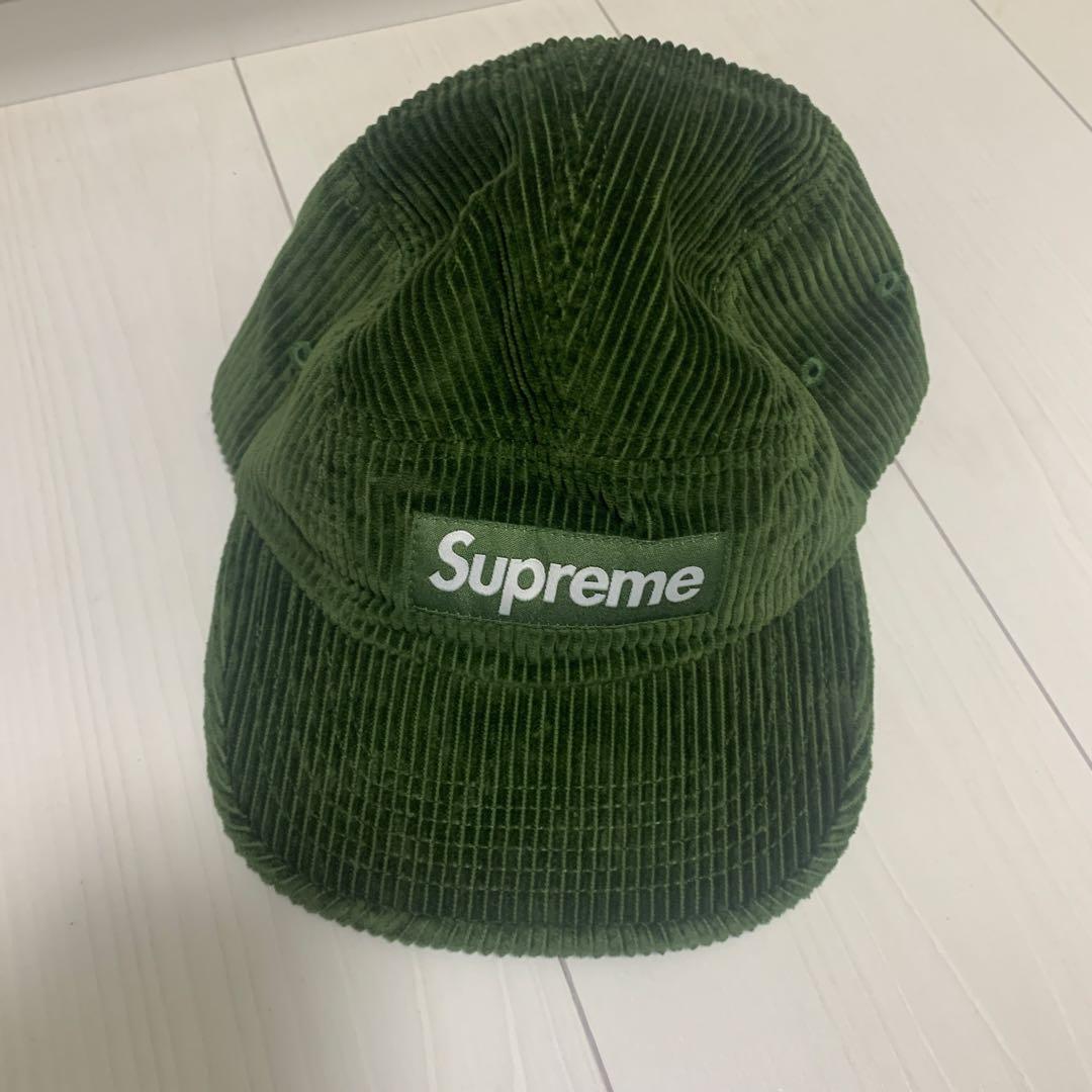 supremeキャップ　 グリーン