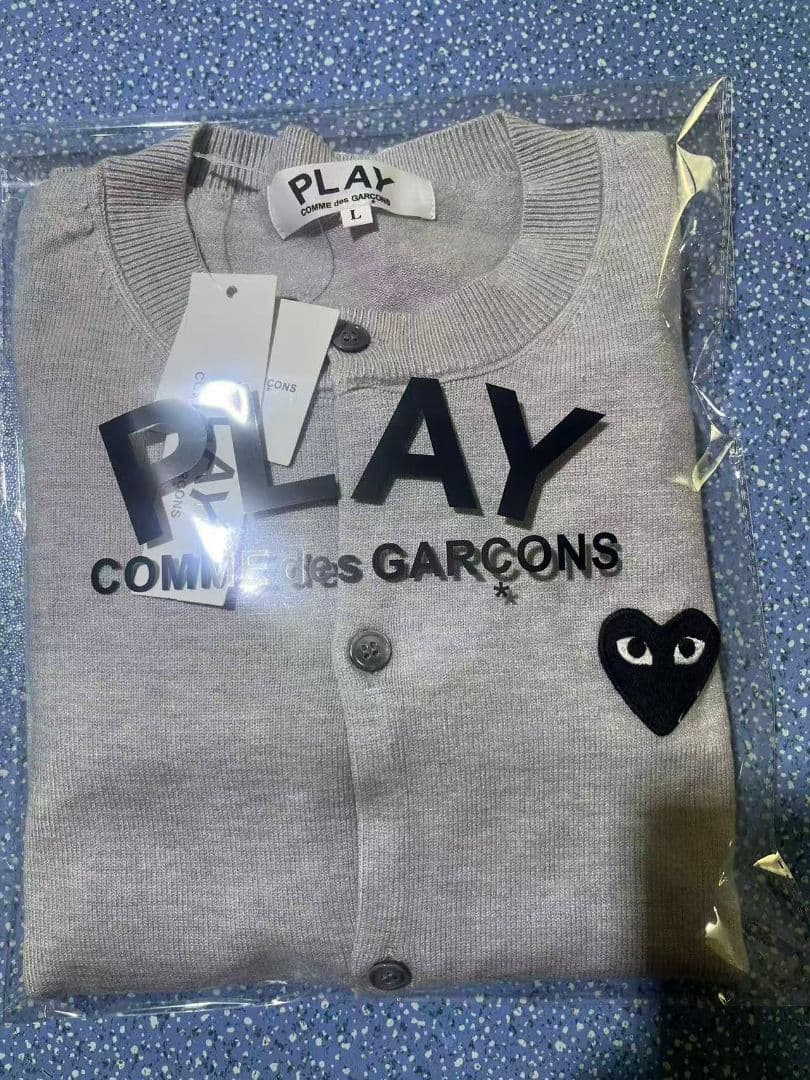 PLAY COMME des GARCONS カーディガンM-XL#24 グレー