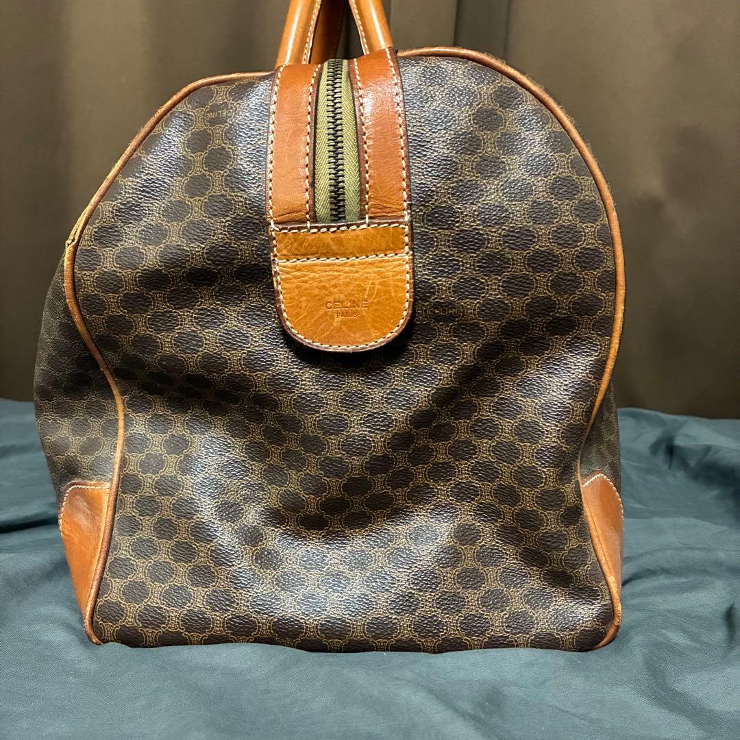 セリーヌ CELINE ボストンバッグ マカダム柄 ハンド　PVC レザー