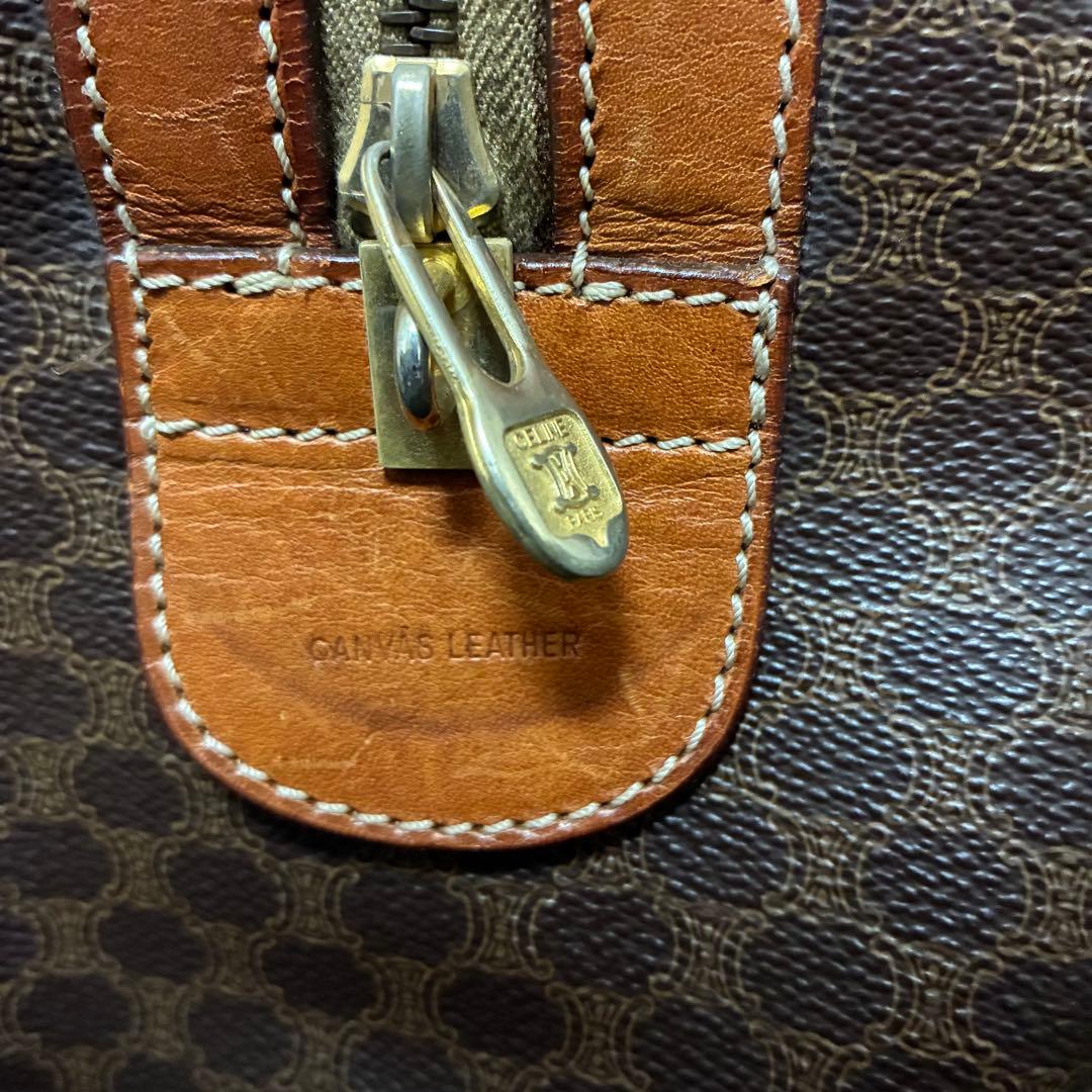 セリーヌ CELINE ボストンバッグ マカダム柄 ハンド　PVC レザー
