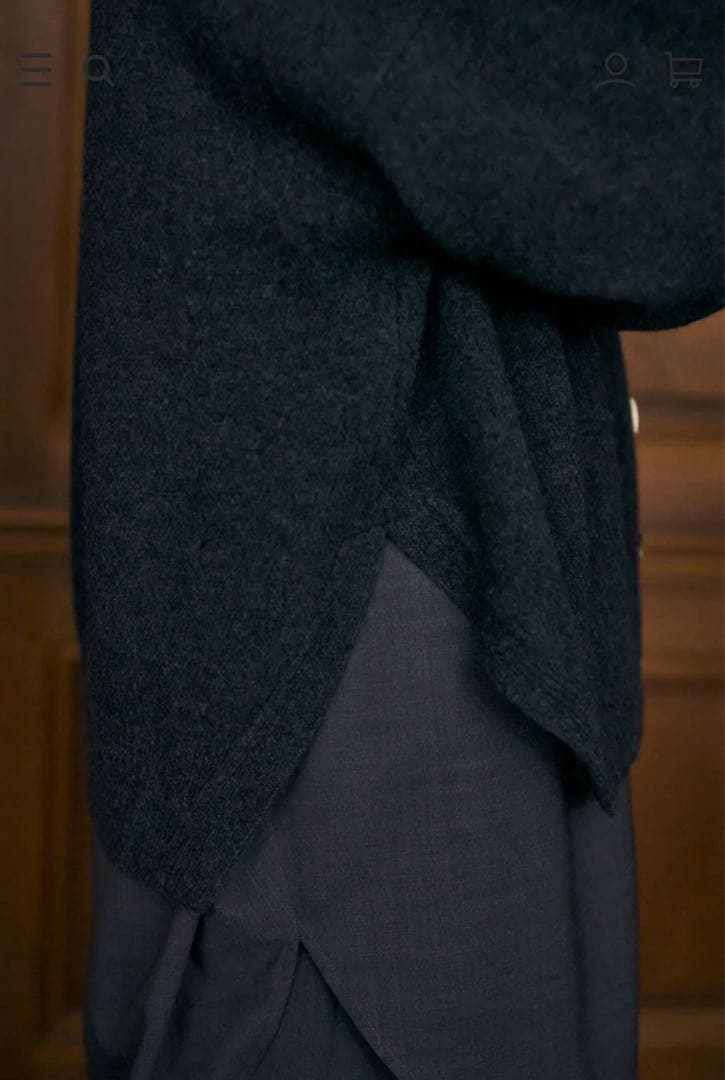トップス ENFOLD CIRCLE CARDIGAN