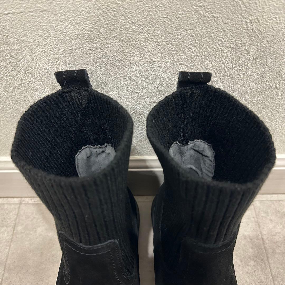 ミネトンカ MINNETONKA 本革 撥水加工 サイドゴアブーツ 黒 24