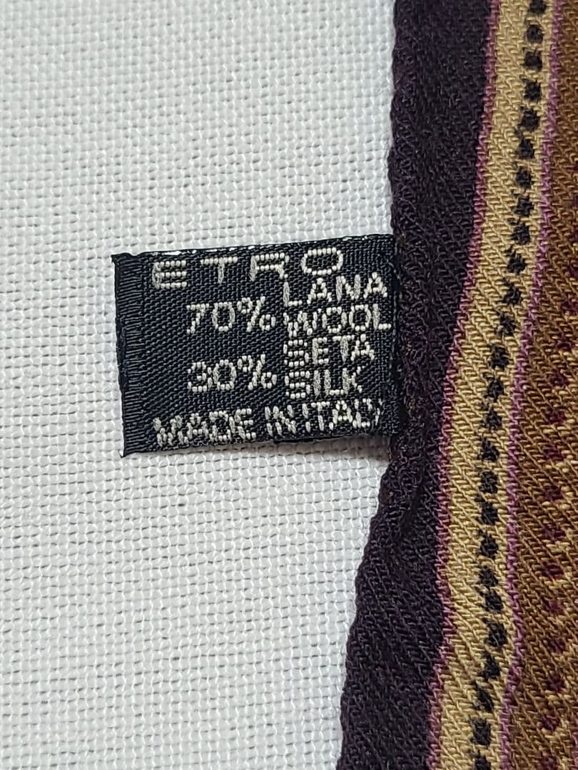 値下げ♪ETRO エトロ ペイズリー柄 シルク混 ストール