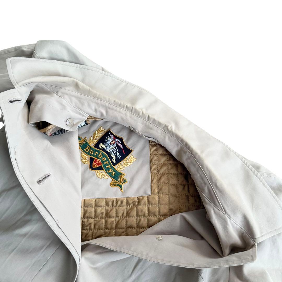 バーバリーズ ライナー付き ステンカラーコート ノバチェック 13ABR 44