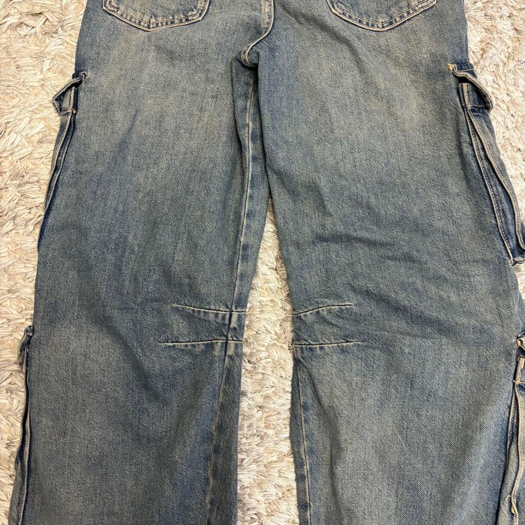 00s ZARA ミッドライズ カーゴ デニムパンツ ヴィンテージ y2k
