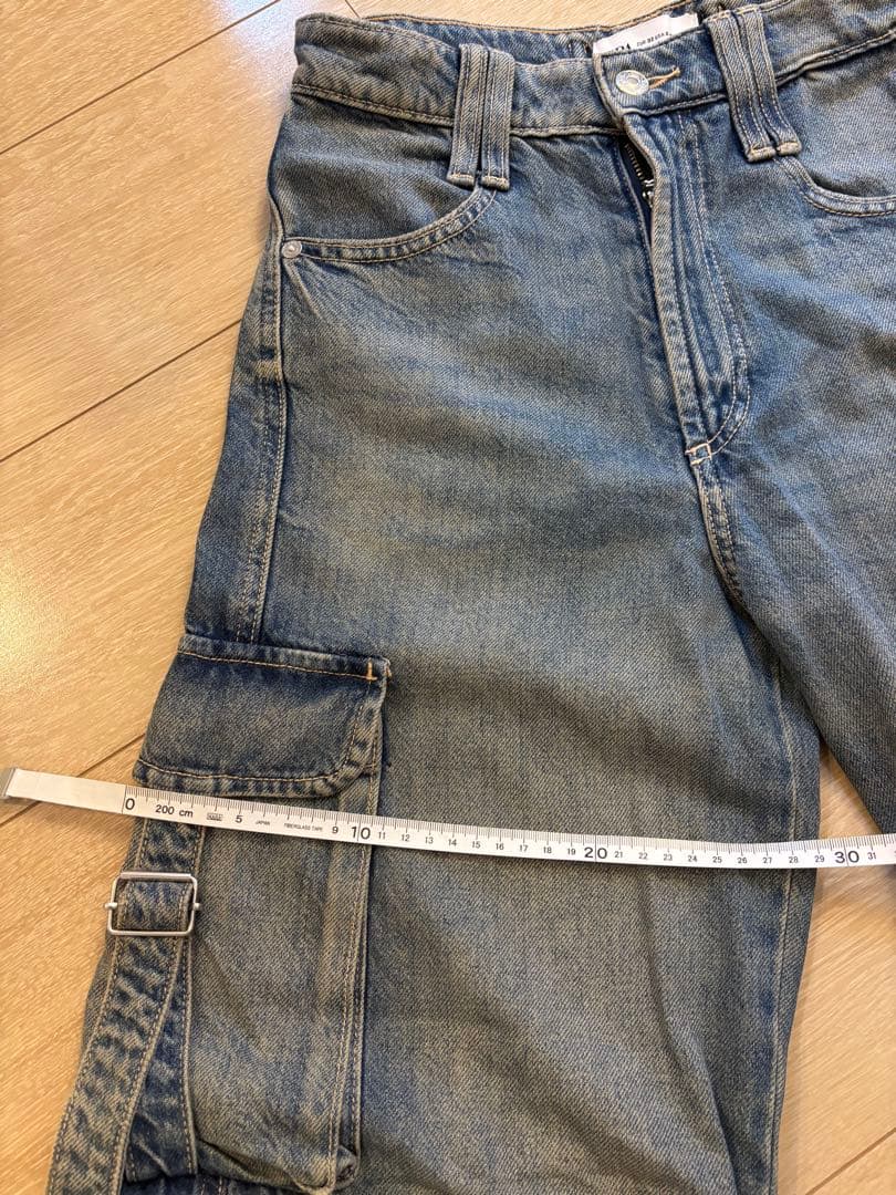 00s ZARA ミッドライズ カーゴ デニムパンツ ヴィンテージ y2k