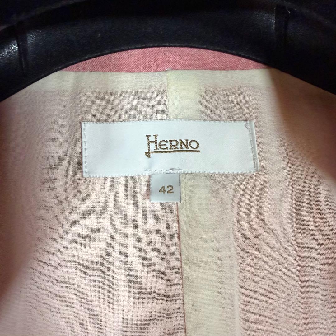 極美品★HERNO★ヘルノ テーラードジャケット ピンク　42 レディース