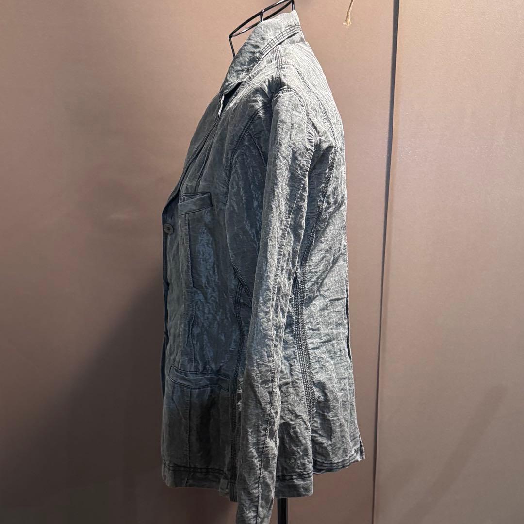 ISSEY MIYAKE イッセイミヤケ ジャケット 一重 光沢 グレー