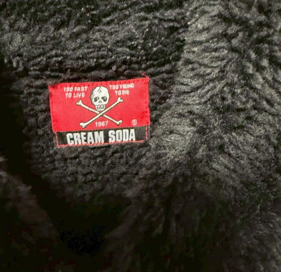 CREAM　SODA　コーデュロイジャケット　スカル　ロカビリー　黒