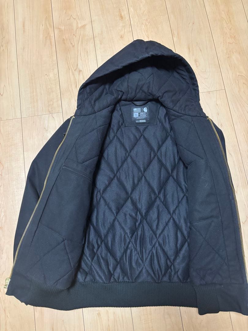 Carhartt アクティブジャケット　USA製　ブラック　Sサイズ