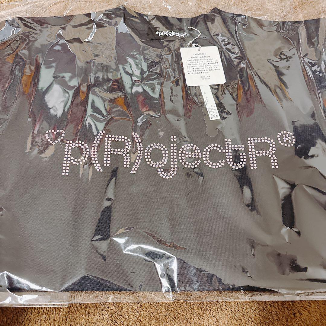 *p(R)ojectR® ラインストーンTシャツ 黒Sサイズ