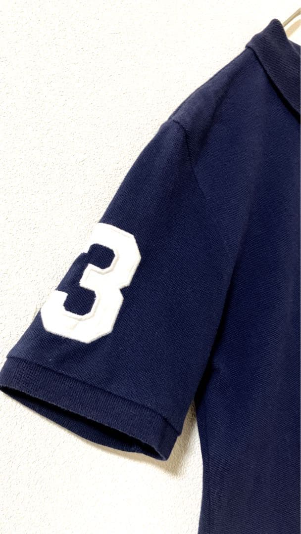 あ様　美品　POLO ラルフローレン ポロシャツ ビックポニー　ネイビー　Ｍ