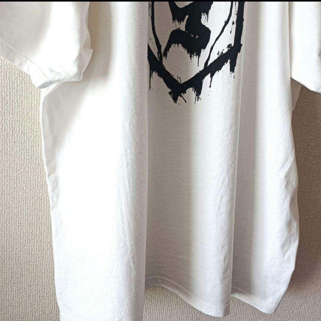 真天地開闢集団ジグザグ 参拝装束 定番 Tシャツ 白 呪文 XXXL