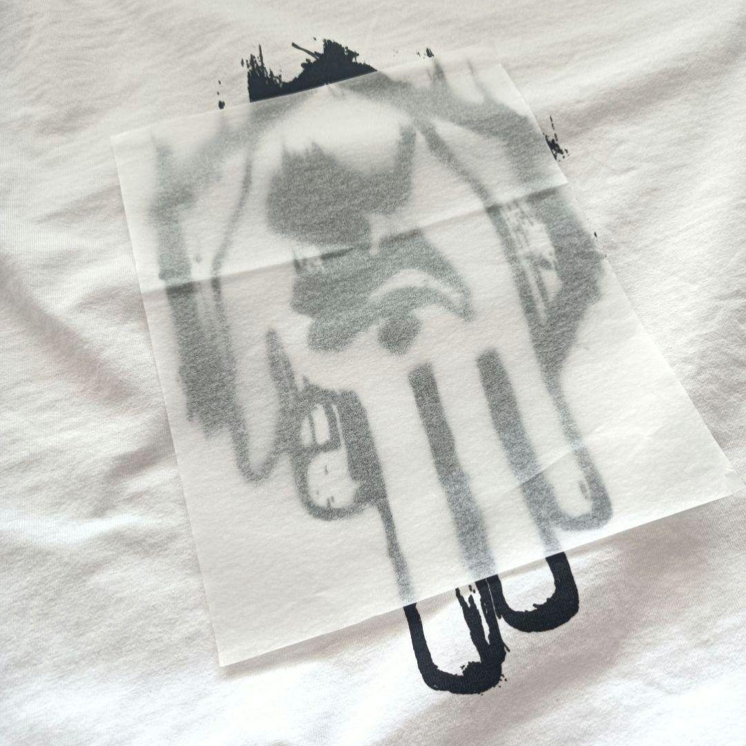 真天地開闢集団ジグザグ 参拝装束 定番 Tシャツ 白 呪文 XXXL