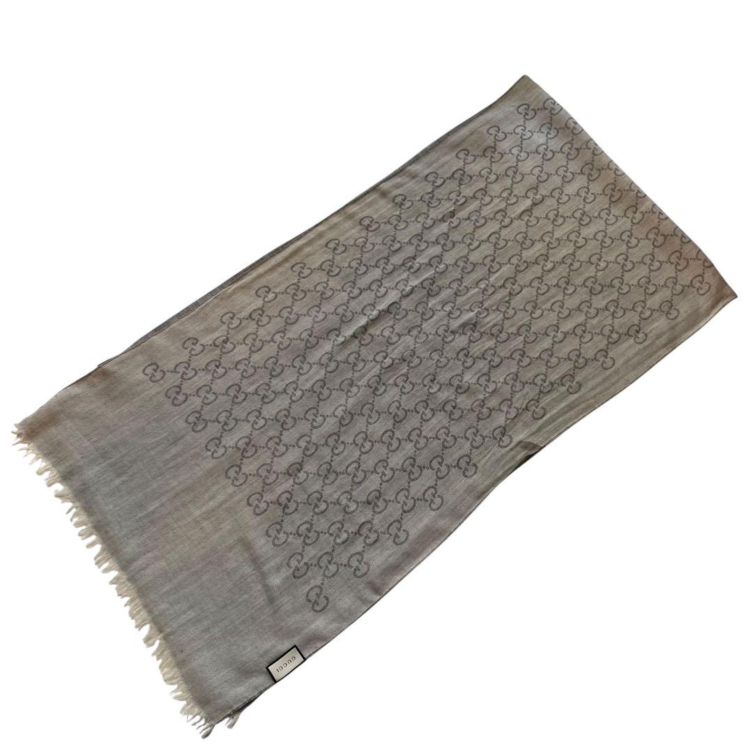 GUCCI グッチ GGロゴ 薄手 ストール マフラー 180×45cm