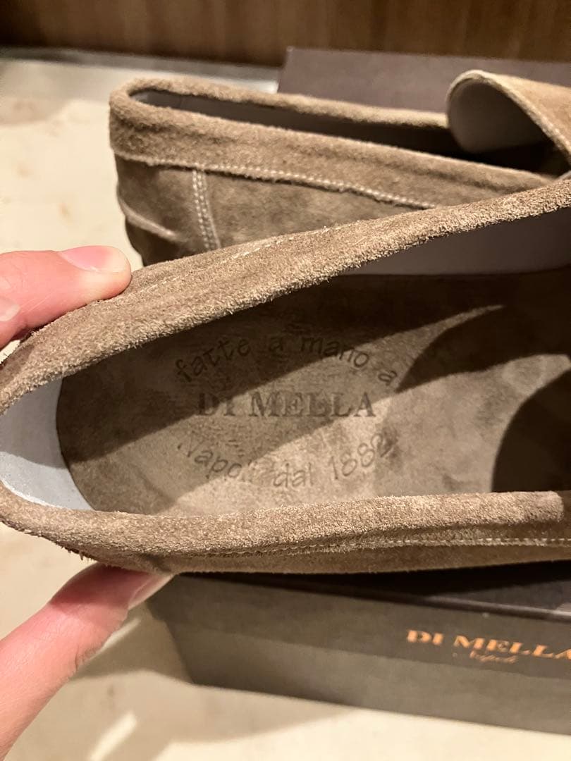 て*つ様 DI MELLA ディメッラ　本革　スエード　モカシン