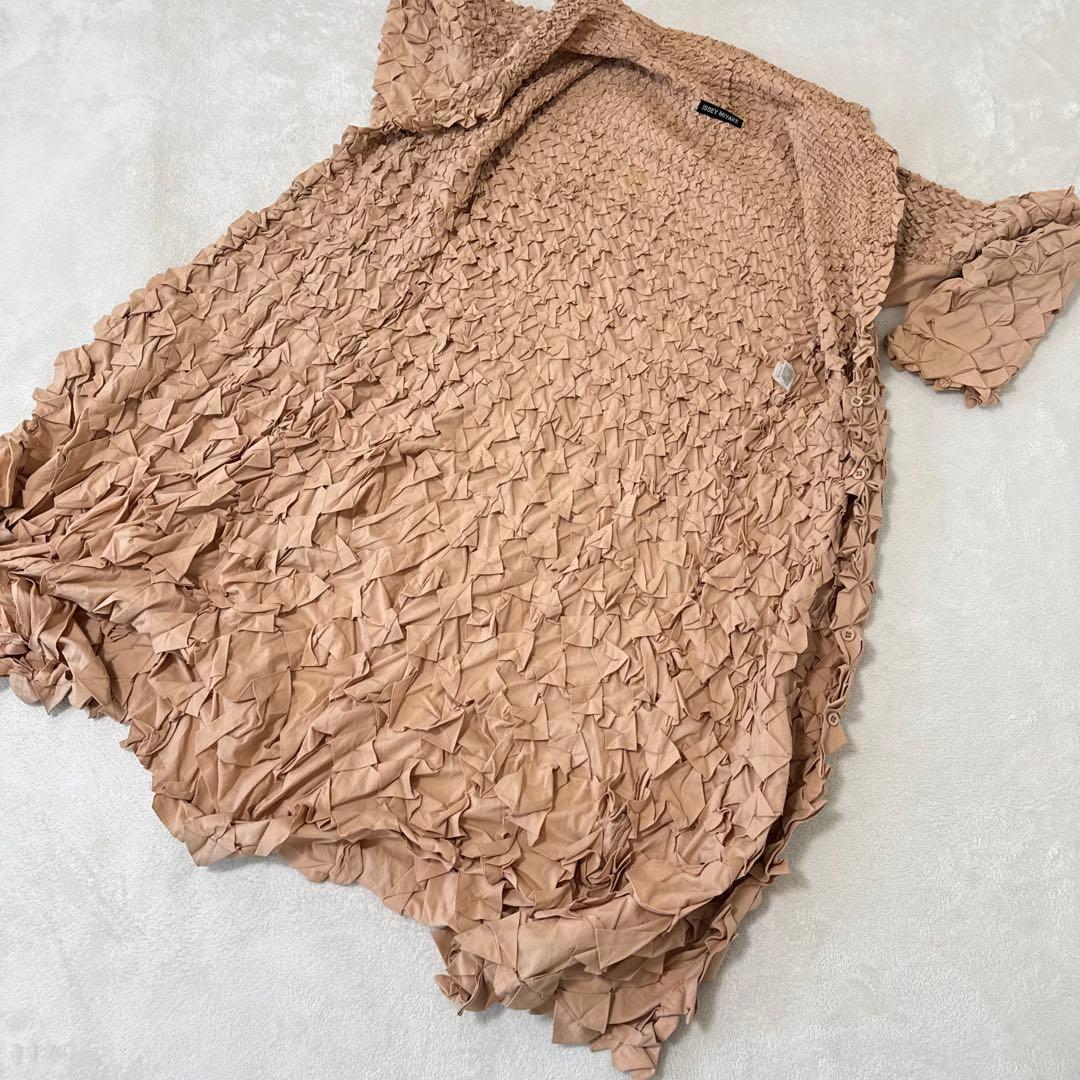 希少✨ISSEY MIYAKE ロング　立体プリーツ　コート　ハンドメイド