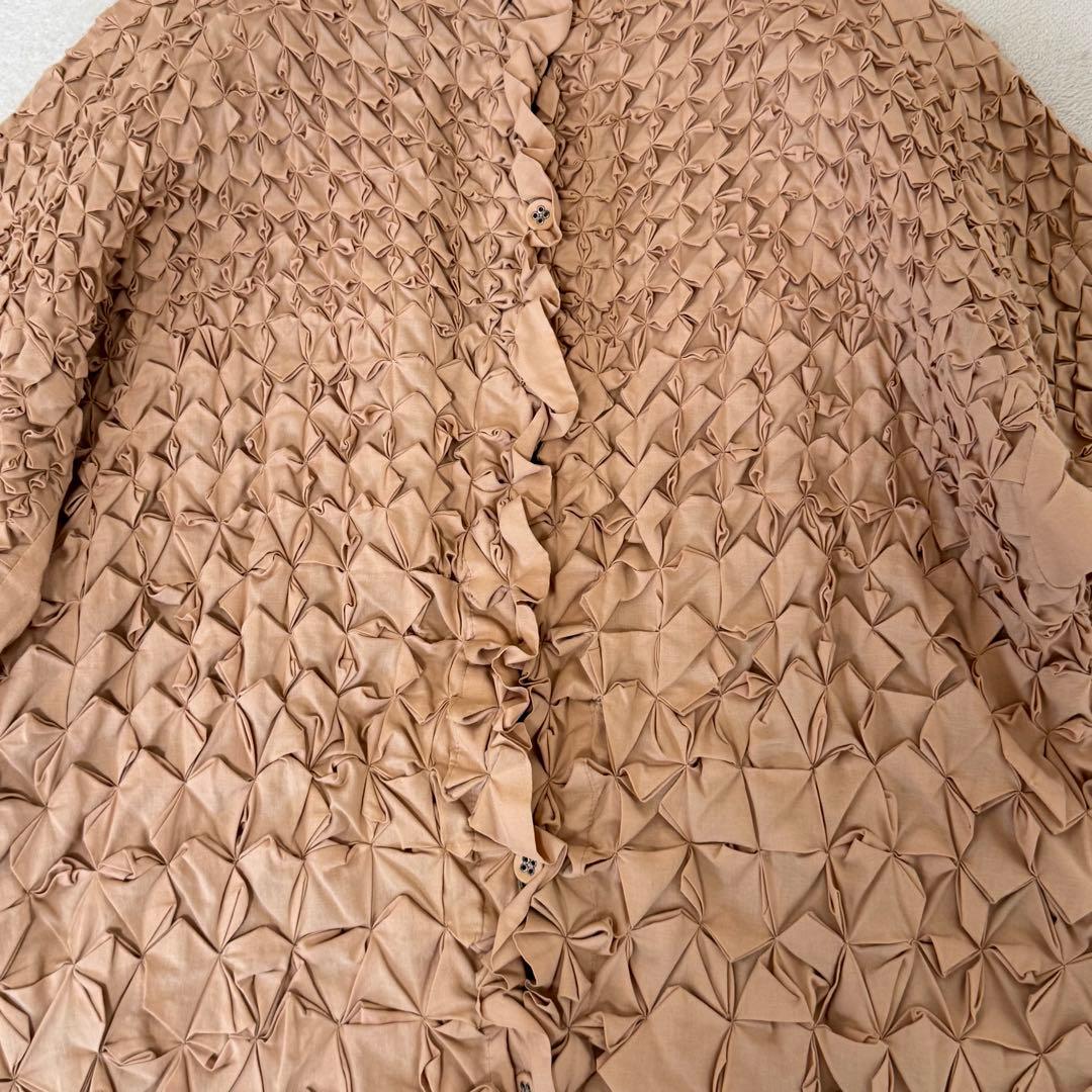 希少✨ISSEY MIYAKE ロング　立体プリーツ　コート　ハンドメイド