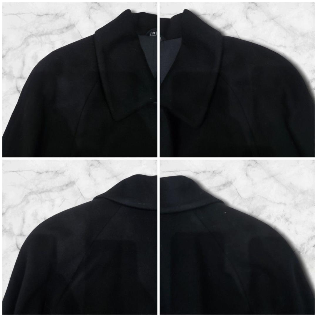 マ*ィ様 PURE CASHMERE 100% ロングコート ブラック 高級素材