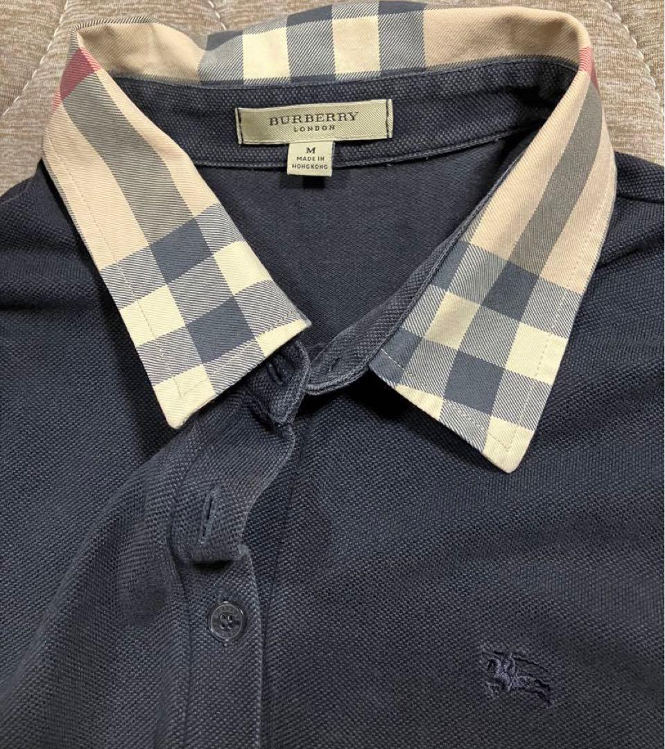 Burberry London 半袖ポロシャツ ノバチェック 襟 香港