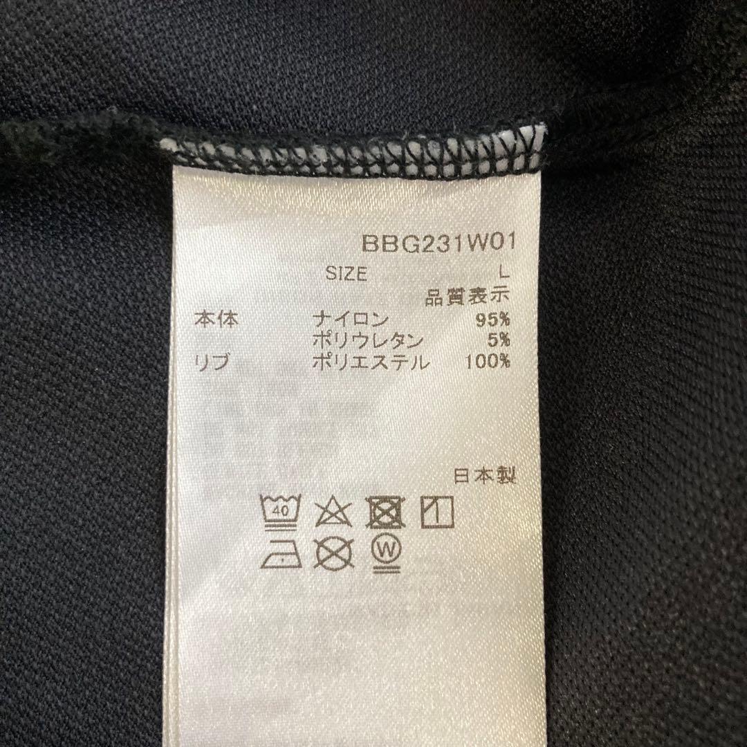 ブリーフィング　ポロシャツ　ブラック　半袖　黒　シャツ　ゴルフ　ステッチ　L