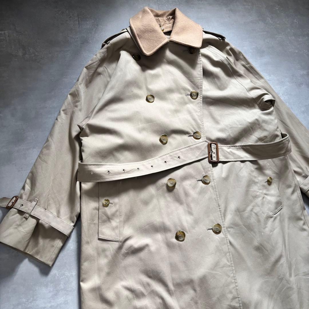 極上　80s Burberry バーバリー　トレンチコート　ベージュ　3点完品