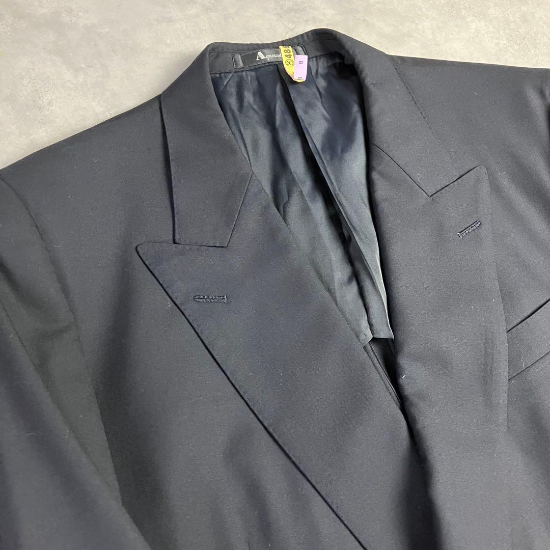 Aquascutum アクアスキュータム 金ボタン ダブルブレザー 紺ブレ