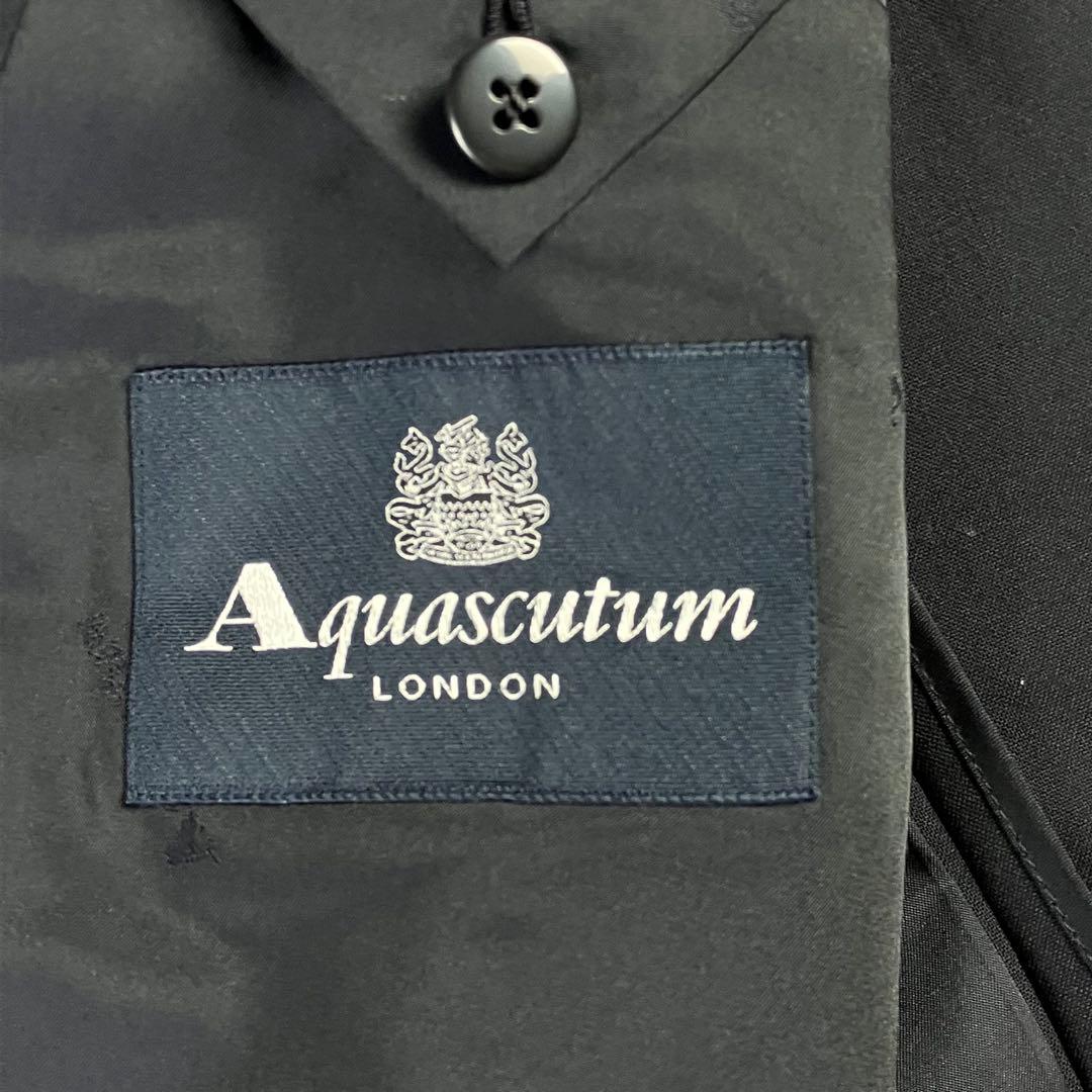 Aquascutum アクアスキュータム 金ボタン ダブルブレザー 紺ブレ